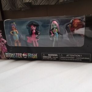 Monster High Doll Set - Black, Pink, Green, Orange